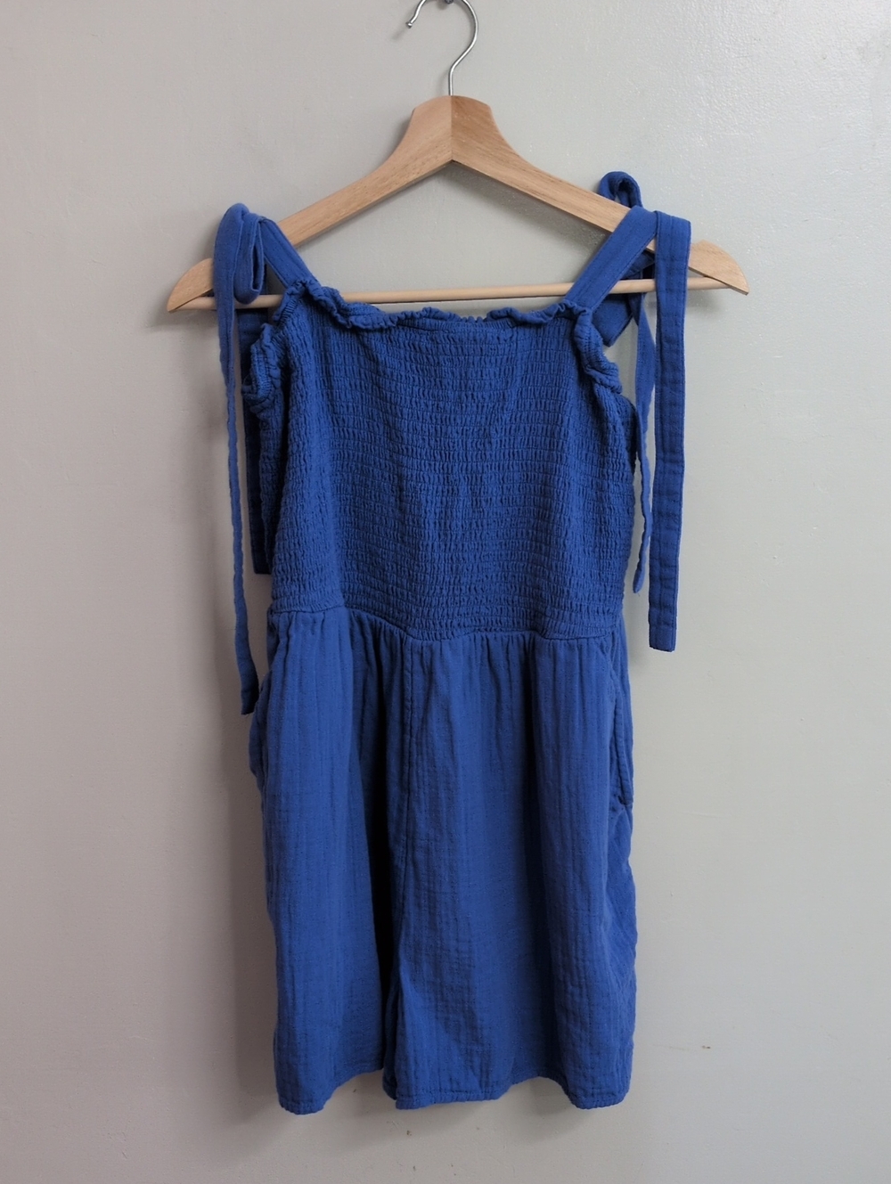 Old Navy Blue Smocked Romper